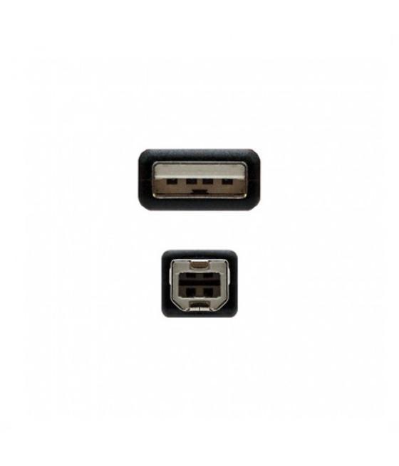 Cable usb tipo a 2.0 a usb tipo b 2.0 nanocable 1.8m negro macho - macho