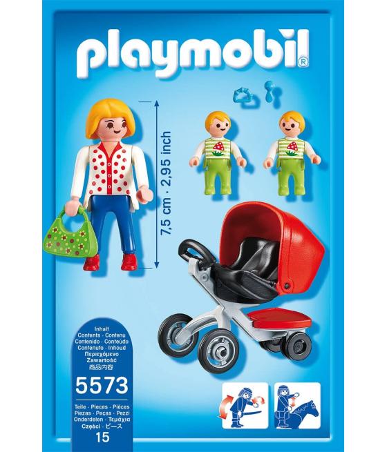 Playmobil mama con carrito de gemelos