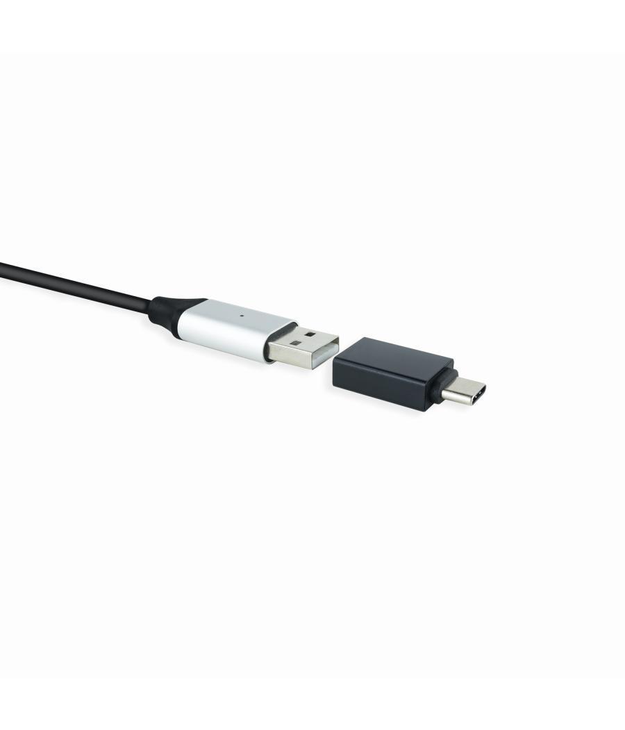 Adaptador usb tipo a a usb tipo c nanocable negro - hembra - macho