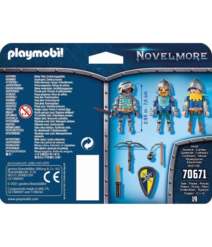 Playmobil set de 3 caballeros de novelmore