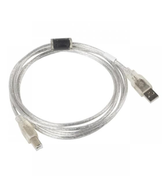 Cable usb tipo b a usb 2.0 tipo a lanberg 1.8m - macho - macho - transparente