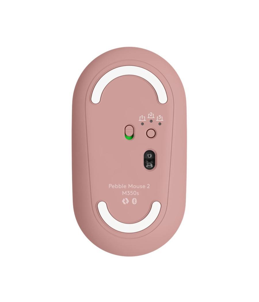 Raton inalambrico pebble mouse 2 m350s rosa bluetooth