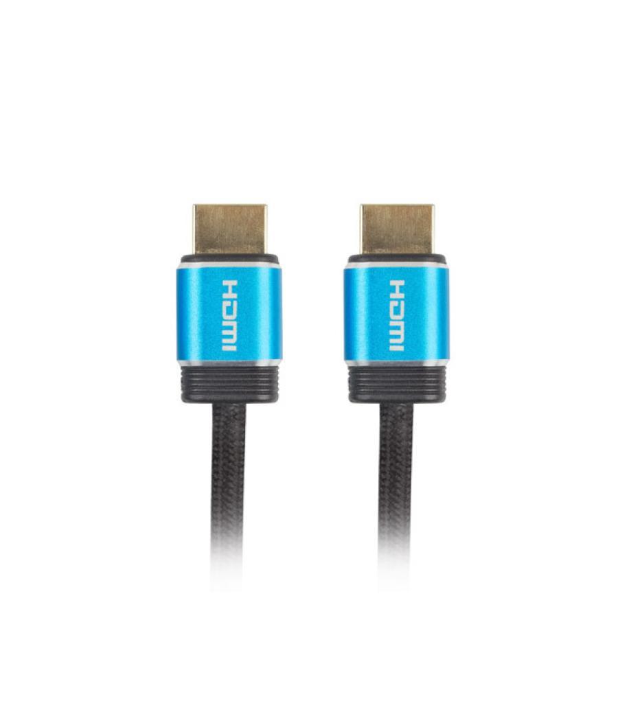 Cable hdmi lanberg m - m v2.0 premium certificate 1m negro