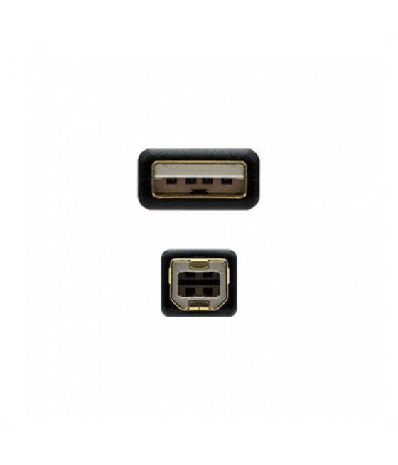 Cable ferrita usb(a) 2.0 a usb(b) 2.0 nanocable 5m negro macho - macho