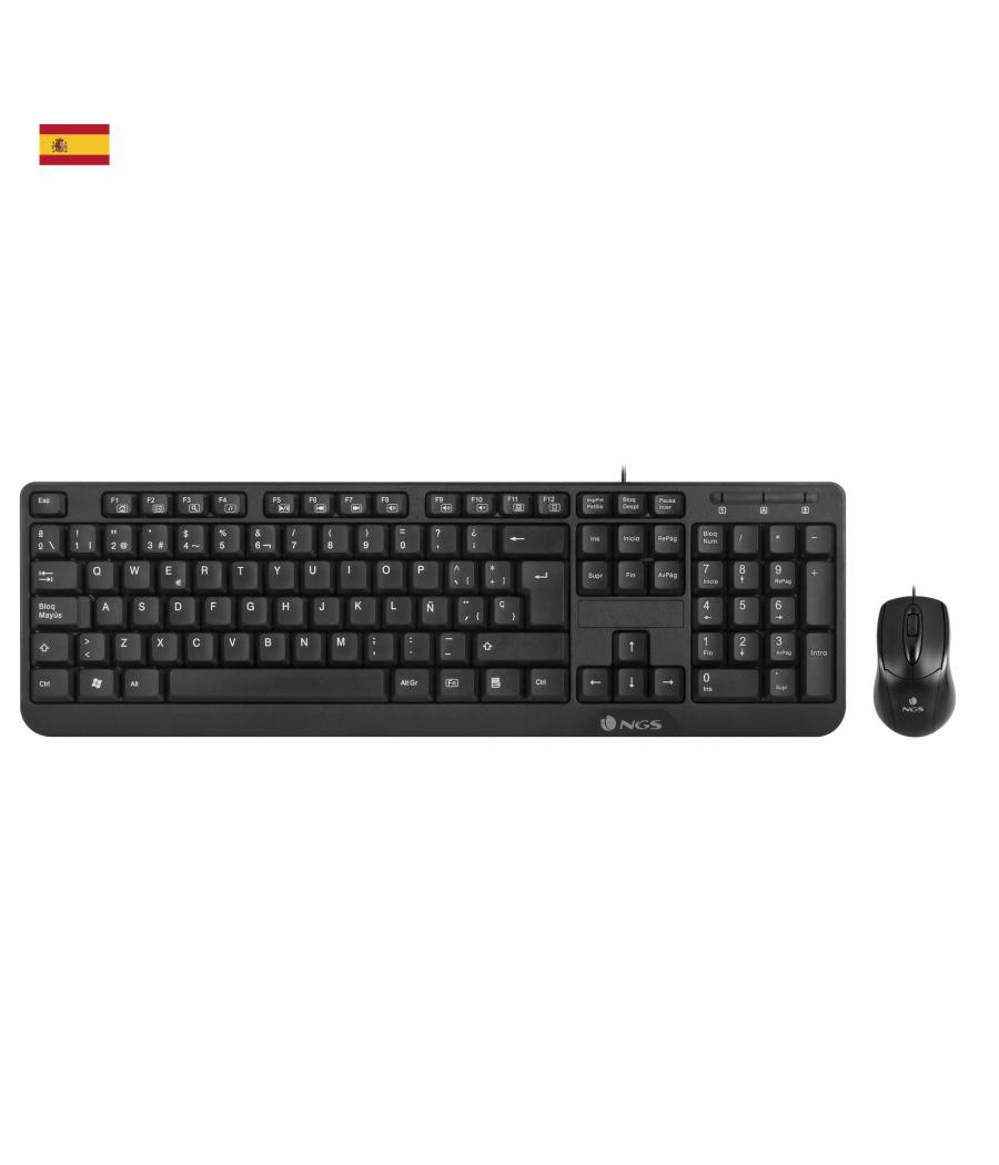 Kit teclado + mouse raton ngs cocoa usb