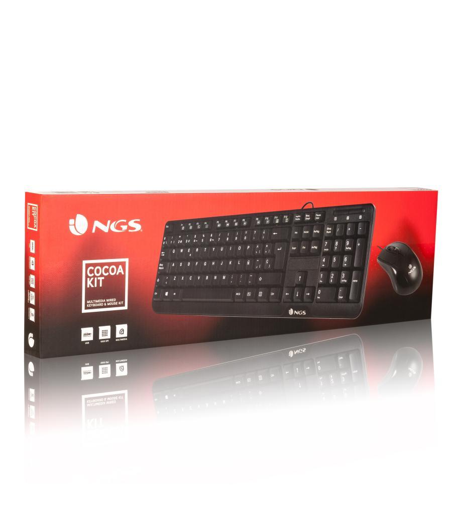 Kit teclado + mouse raton ngs cocoa usb