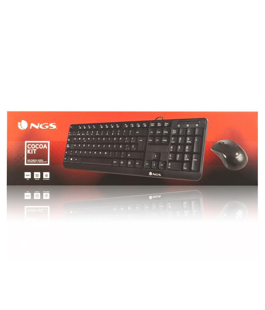 Kit teclado + mouse raton ngs cocoa usb