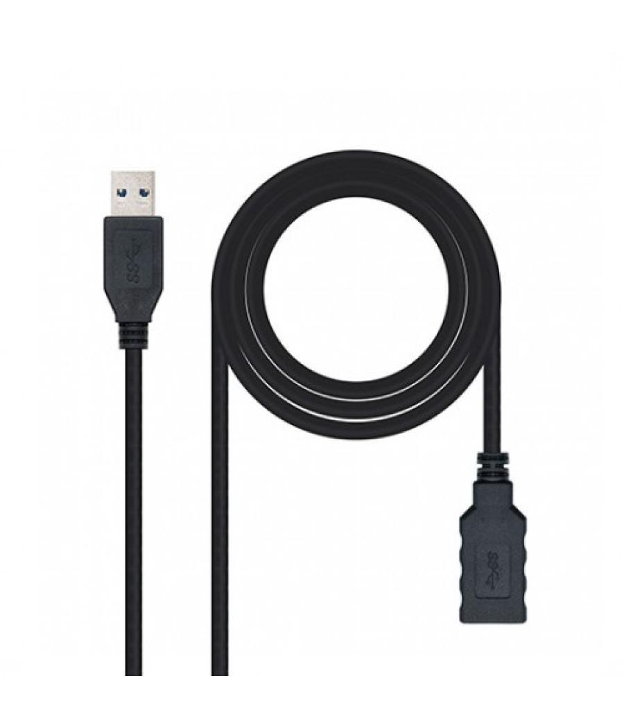 Cable usb(a) 3.0 a usb(a) 3.0 nanocable 2m negro macho - hembra