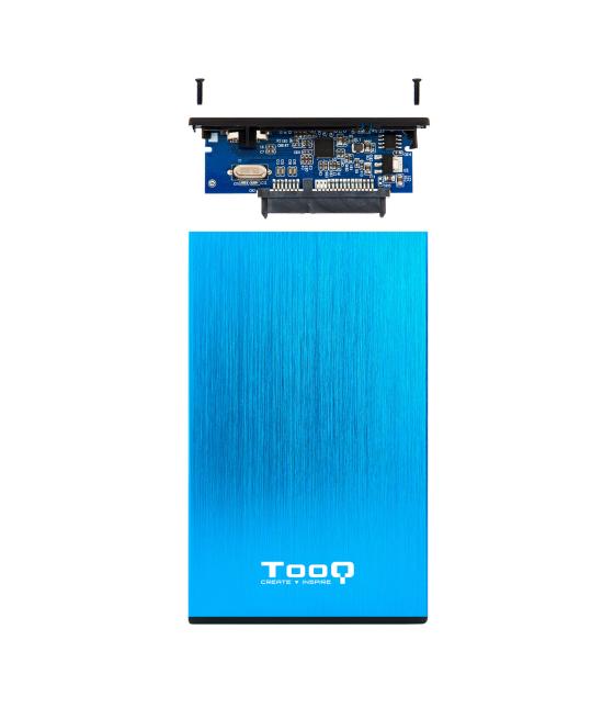 Caja externa tooq tqe - 2527bl para hdd 2.5pulgadas 9.5mm sata 3 usb 3.0 - 3.1 azul