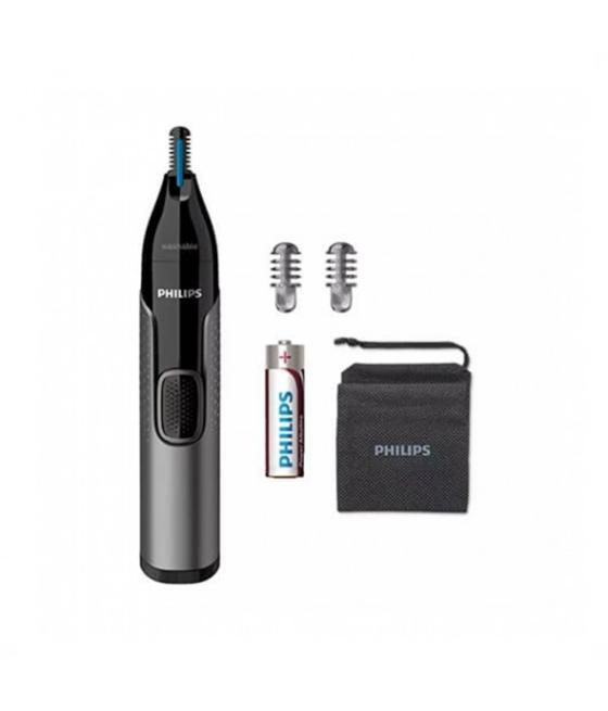 Cortapelos philips + naricero nt3650 - 16 negro 2peines - cuchilla lavable - ducha - recortador - pila aa