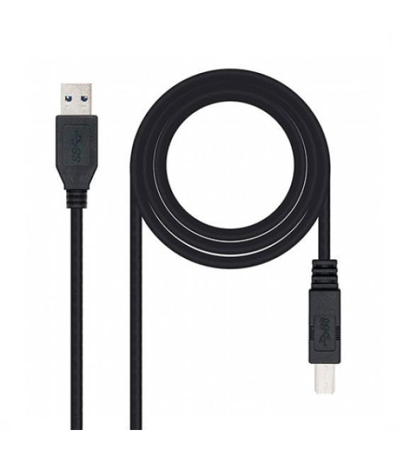 Cable usb tipo a 3.0 a usb tipo b 3.0 nanocable 2m negro macho - macho