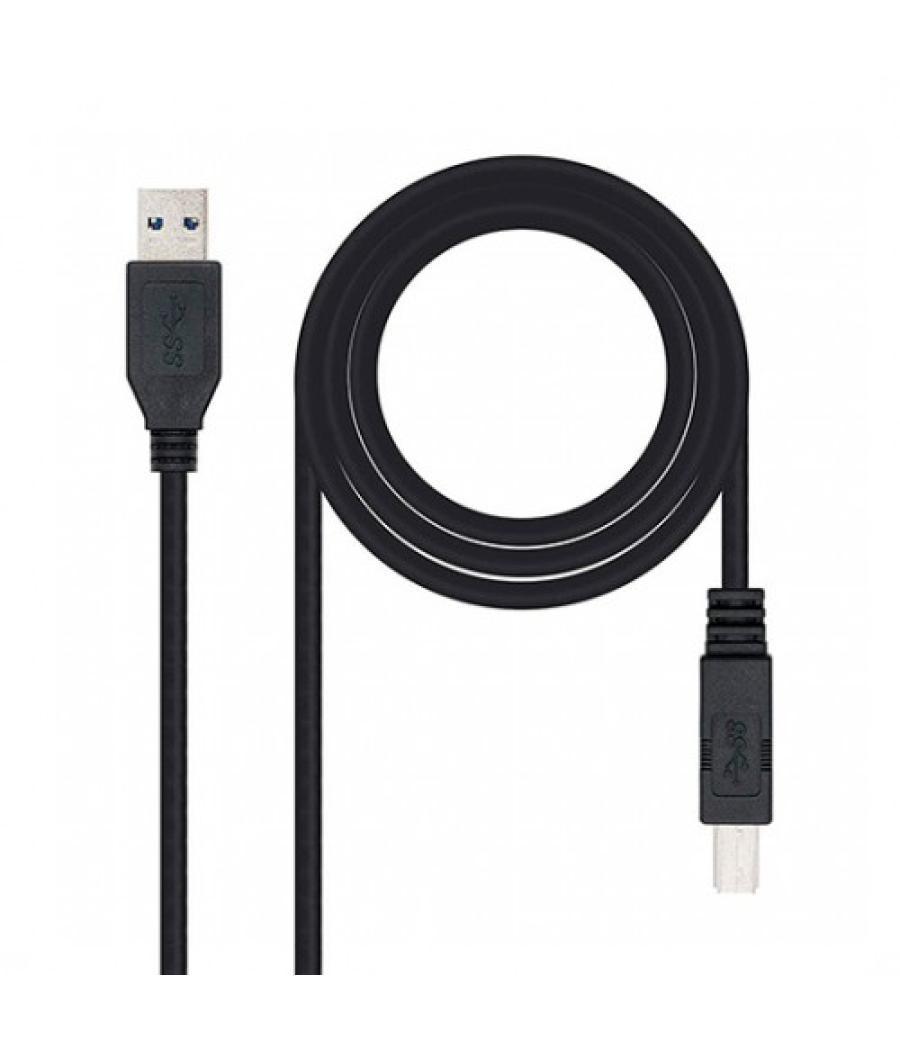 Cable usb tipo a 3.0 a usb tipo b 3.0 nanocable 2m negro macho - macho