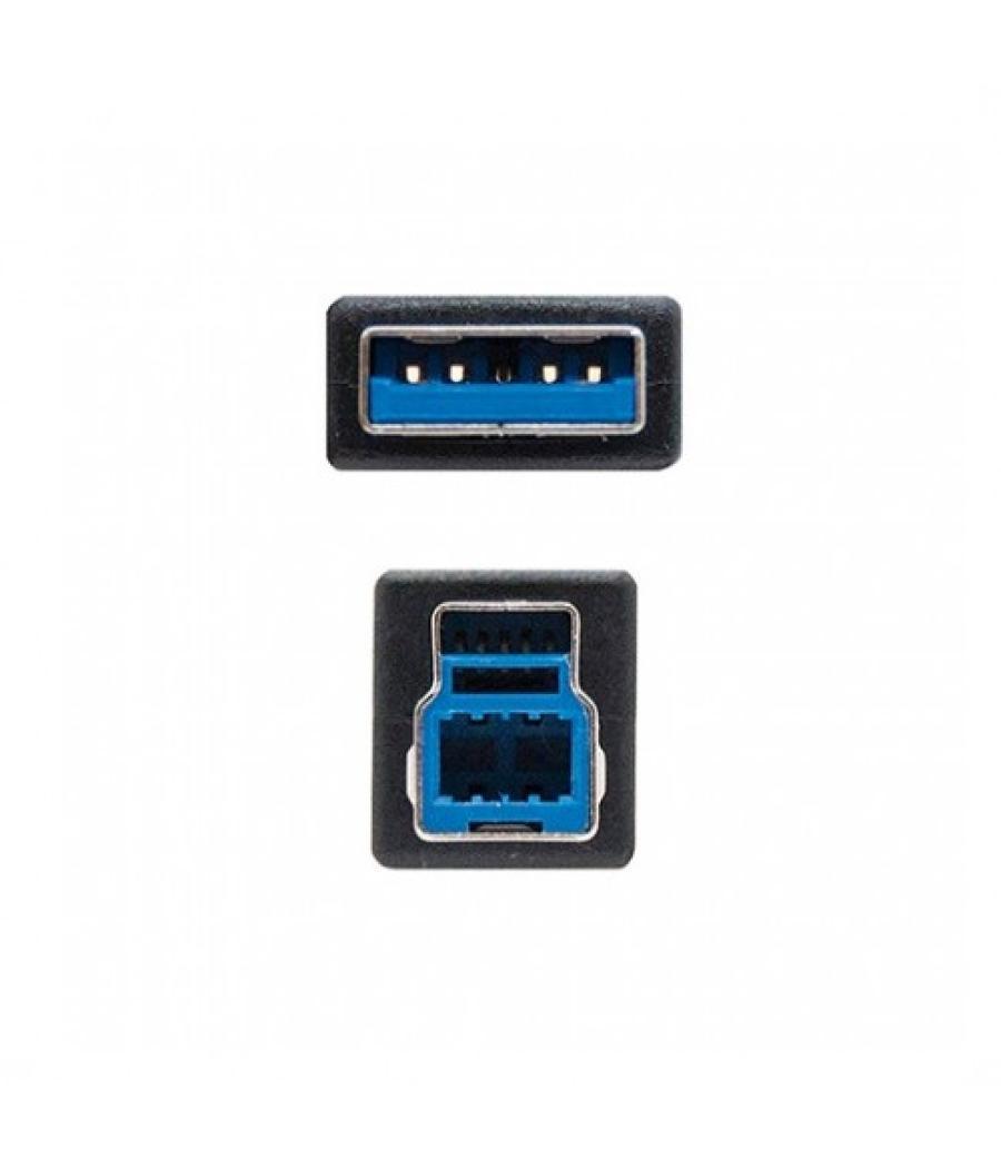 Cable usb tipo a 3.0 a usb tipo b 3.0 nanocable 2m negro macho - macho