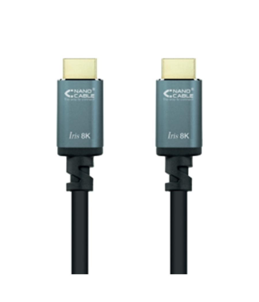 Cable nanocable hdmi 2.1 iris 8k macho - macho 2m negro