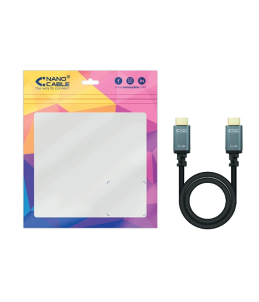 Cable nanocable hdmi 2.1 iris 8k macho - macho 2m negro
