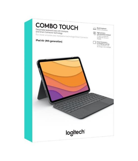 Funda logitech combo touch para con teclado para ipad air 10.9pulgadas 4ª generacion