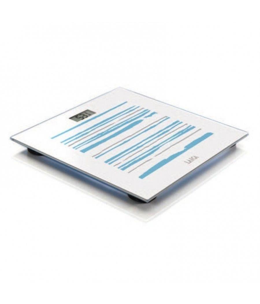 Bascula de baño electronica laica ps1074 blanca rayas azules 150kg