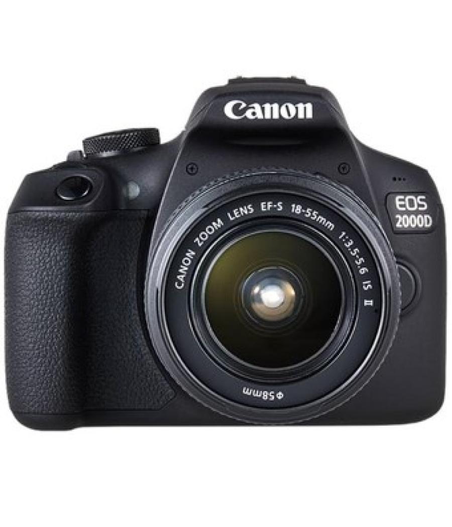 Camara digital reflex canon eos 2000d + 18 - 55 is - cmos - 24.1mp - digic 4+ - full hd - 9 puntos de referencia - wifi - nfc