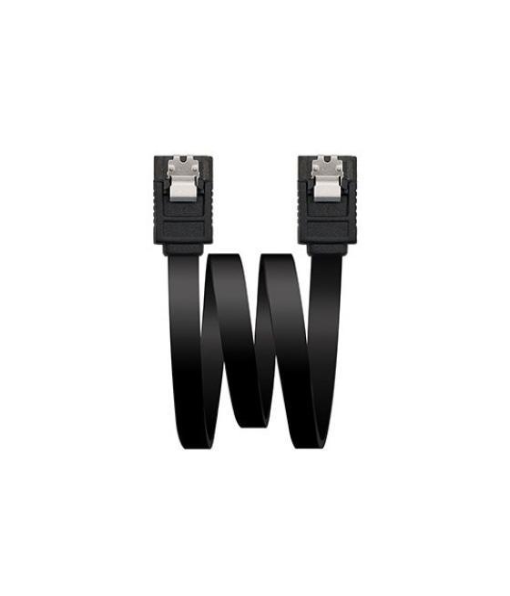 Cable datos sata iii nanocable 0.5m negro anclajes - 10.18.1001 - bk