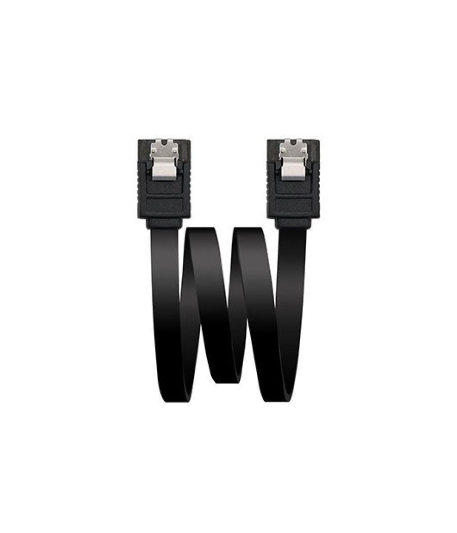 Cable datos sata iii nanocable 0.5m negro anclajes - 10.18.1001 - bk