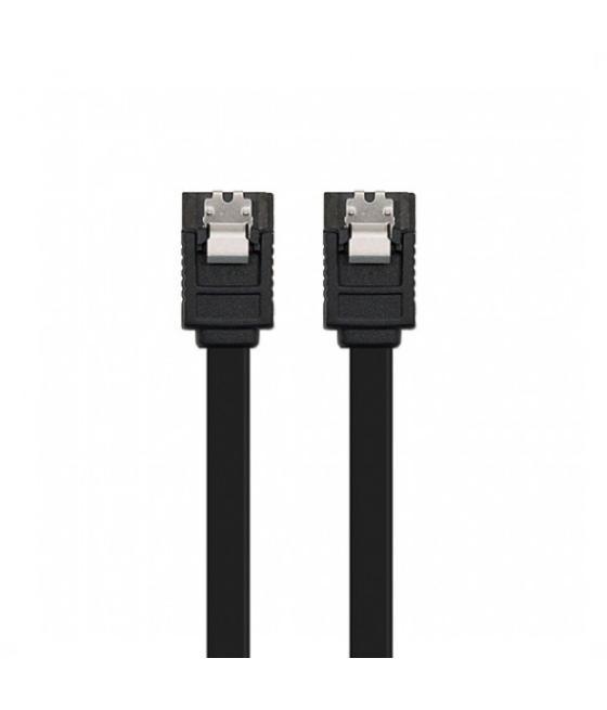 Cable datos sata iii nanocable 0.5m negro anclajes - 10.18.1001 - bk