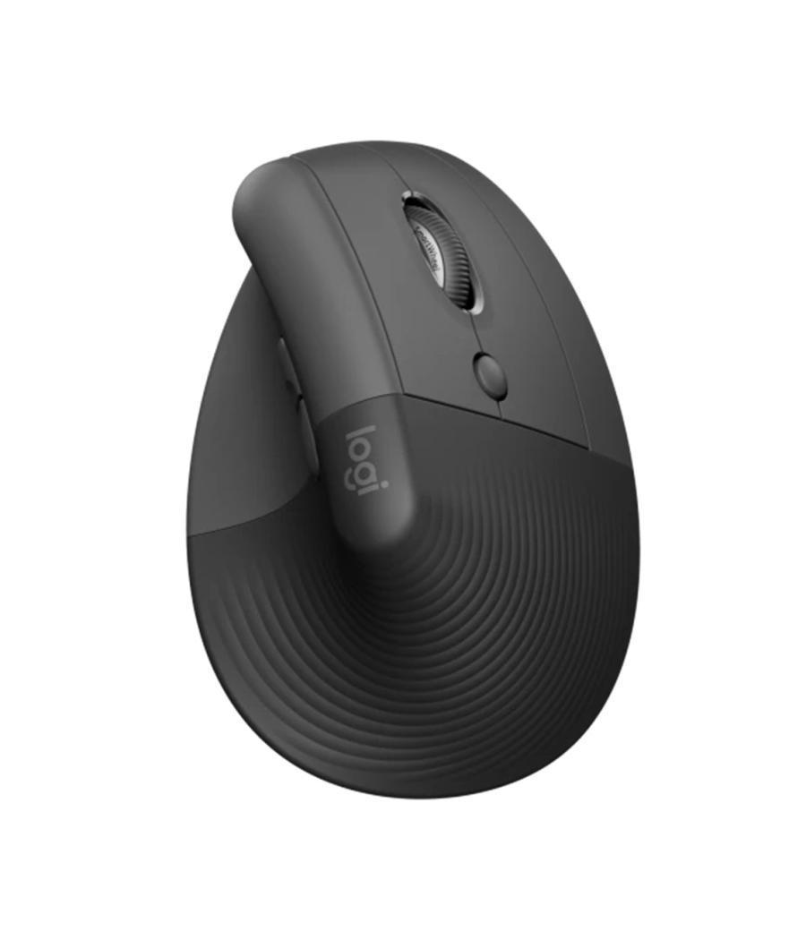 Mouse raton vertical logitech lift 6 botones 4000 dpi wireless inalambrico grafito