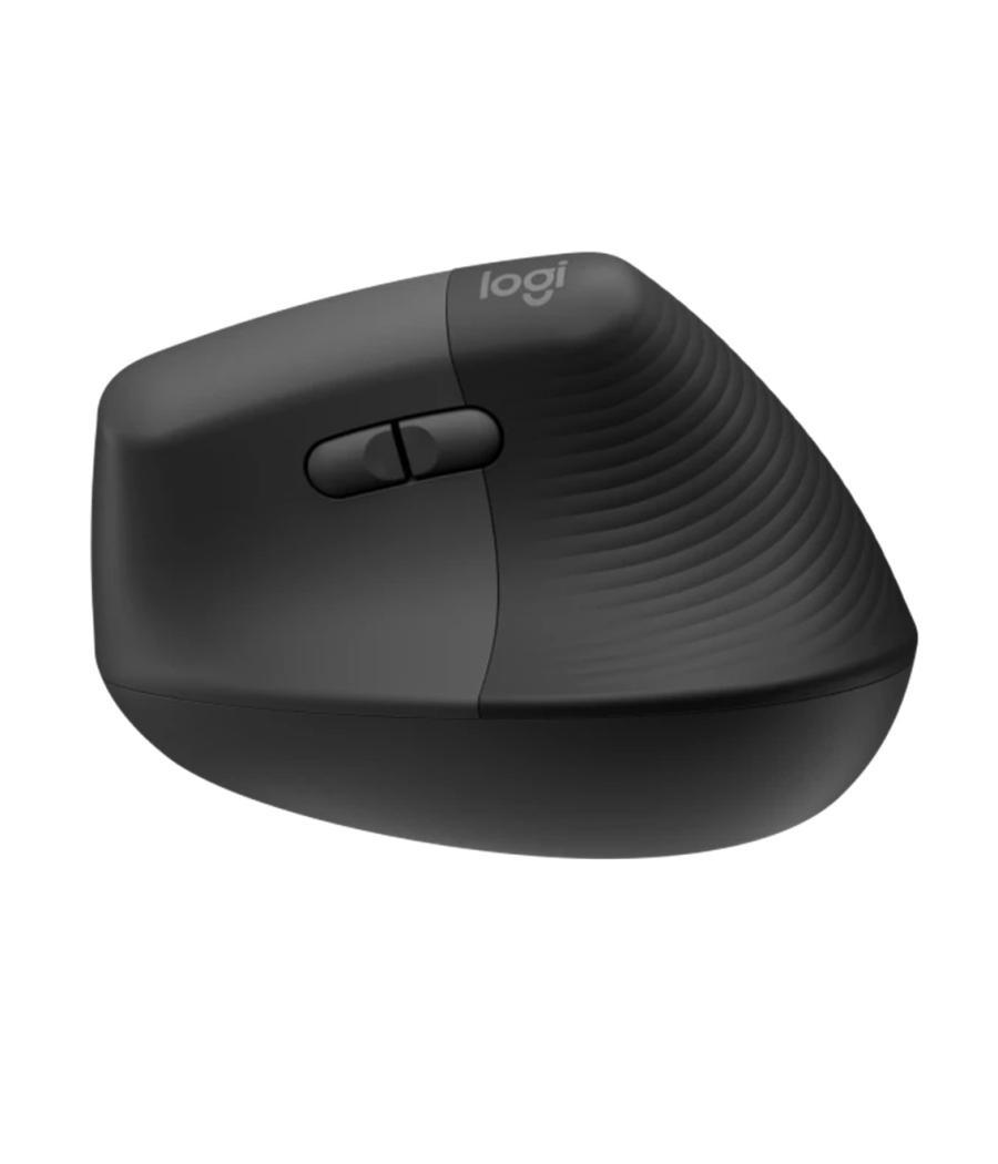 Mouse raton vertical logitech lift 6 botones 4000 dpi wireless inalambrico grafito