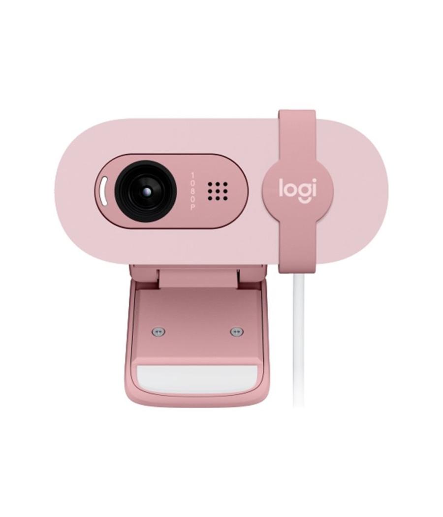 Webcam logitech brio 100 rosado full hd - usb