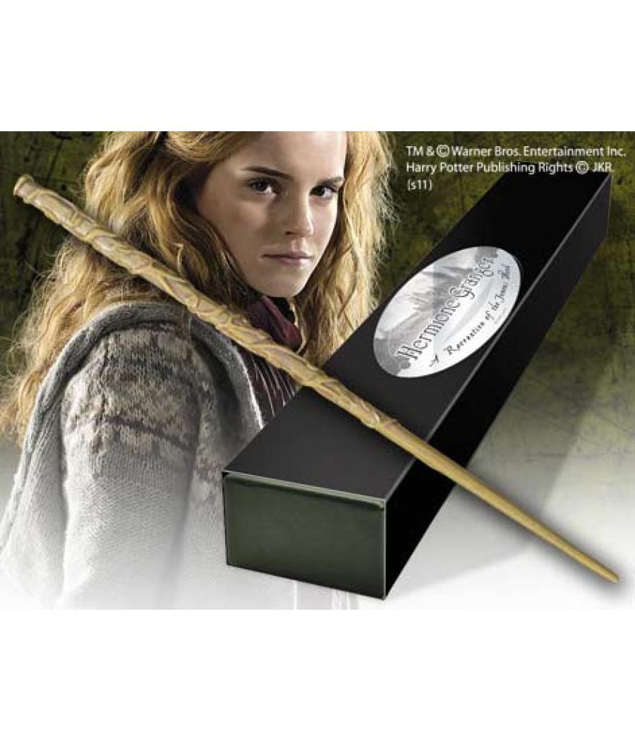 Replica the noble collection harry potter hermione granger varita con caja y placa de identificacion