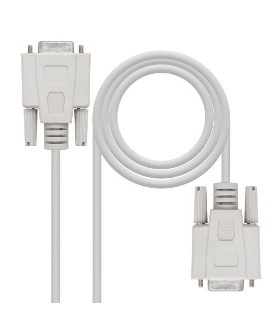 Cable rs232 db9 nanocable 1.8m - hembra - hembra - beige null modem