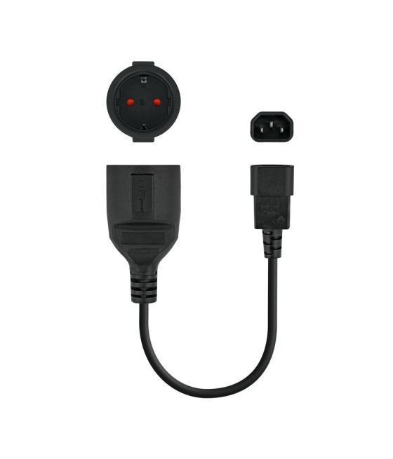 Cable adaptador c14 - m a cee7 - h - 16a - 25cm nanocable