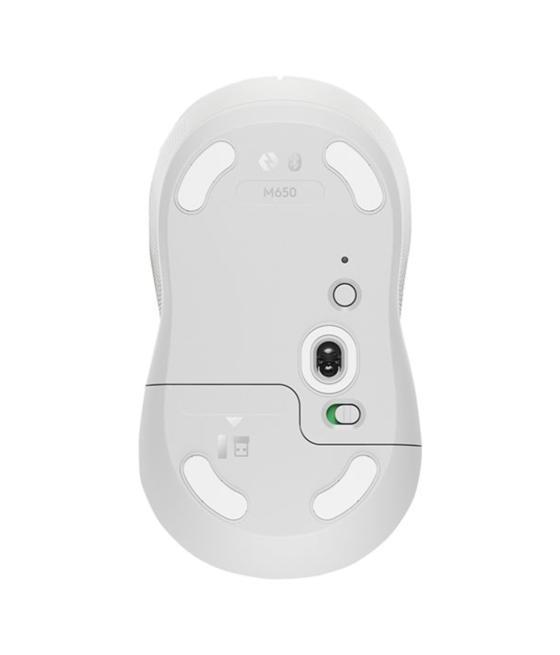 Mouse raton logitech m650 for business mediano wireless inalambrico blanco crudo