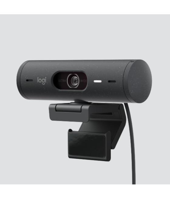 Webcam logitech brio 500 grafito full hd - usb tipo c