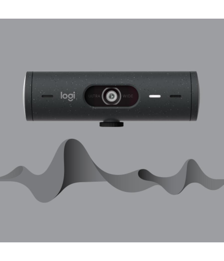 Webcam logitech brio 500 grafito full hd - usb tipo c