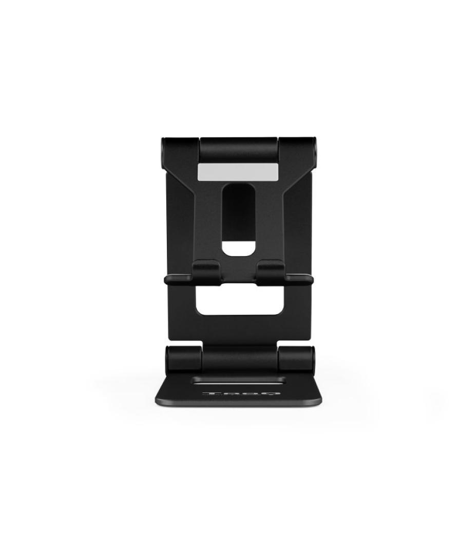Soporte sobremesa tooq para telefono - tablet plegable slim negro