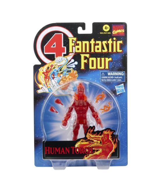 Figura hasbro antorcha humana 15 cm fantastic four marvel legends f03515l0