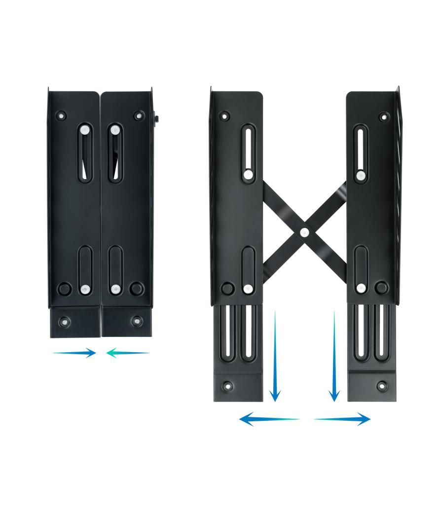 Soporte de suelo con ruedas tooq para cpu umcs0024 - b metalico carga maxima 25kg