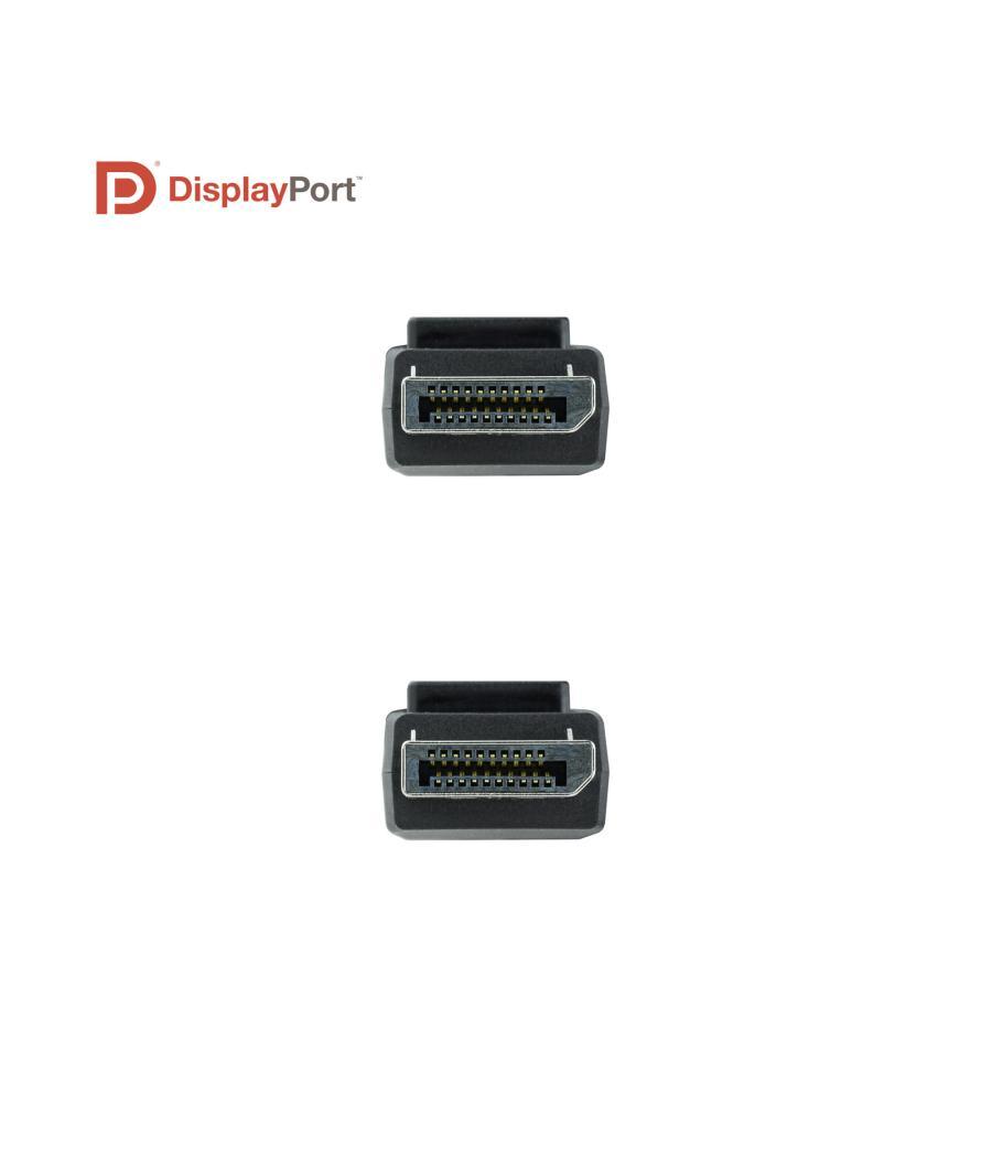 Cable nanocable displayport 1.4 certificado vesa dp - m - dp - m negro 2.0m