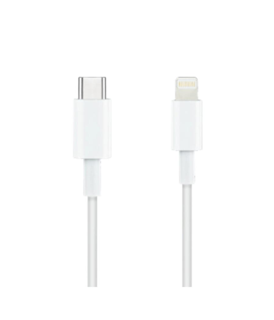 Cable nanocable lightning a usb tipo c apple iphone ipad ipod blanco 1m