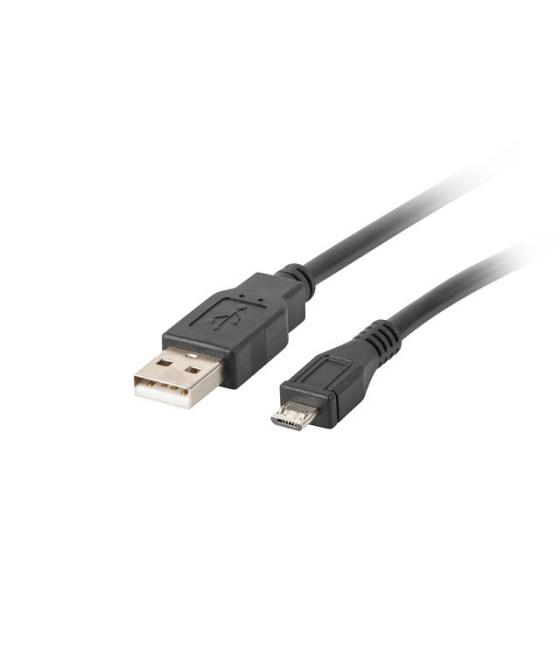 Cable usb lanberg 2.0 macho - micro usb macho 0.3m negro