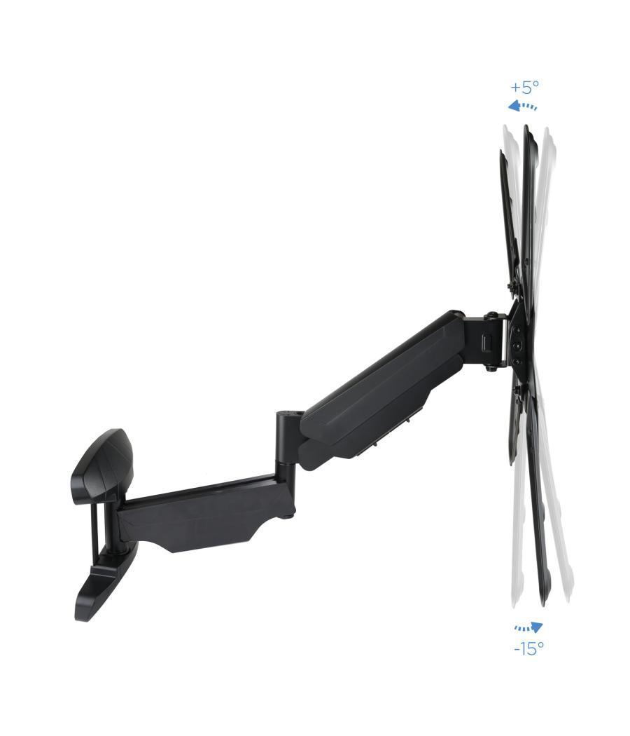 Soporte tv - monitor tooq 23pulgadas - 55pulgadas giratorio - inclinable negro vesa max 400x400 - inclinable 5º - 15º - girable 