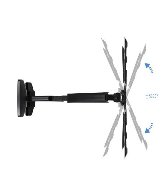Soporte tv - monitor tooq 23pulgadas - 55pulgadas giratorio - inclinable negro vesa max 400x400 - inclinable 5º - 15º - girable 