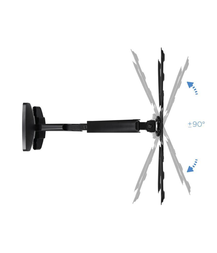 Soporte tv - monitor tooq 23pulgadas - 55pulgadas giratorio - inclinable negro vesa max 400x400 - inclinable 5º - 15º - girable 