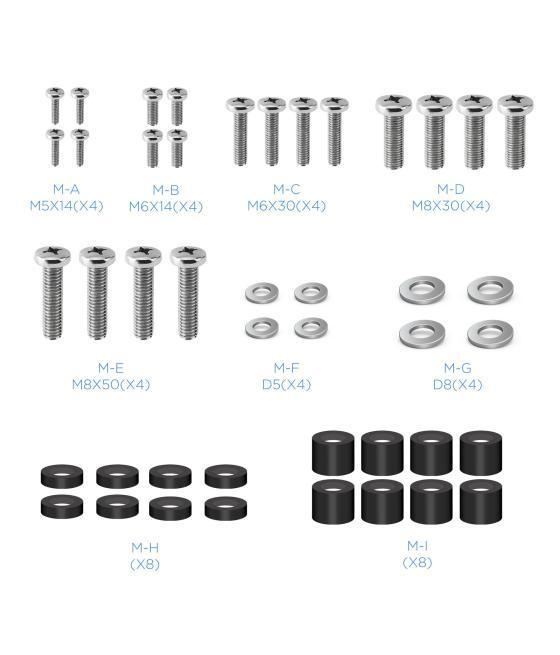 Soporte tv - monitor tooq 23pulgadas - 55pulgadas giratorio - inclinable negro vesa max 400x400 - inclinable 5º - 15º - girable 