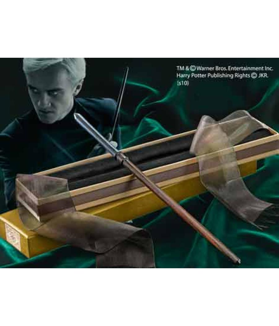 Replica the noble collection harry potter varita de draco malfoy caja olivander