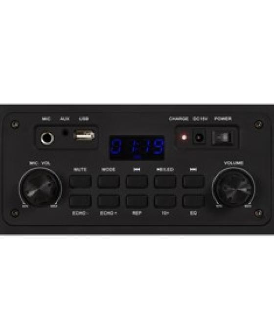 Altavoz - amplificador portatil fonestar california 200w - jack - auxiliar - funcion karaoke - bluetooth - usb - mp3 - radio fm 