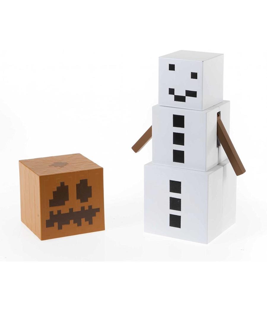 Figura mattel minecraft golem de nieve accesorios