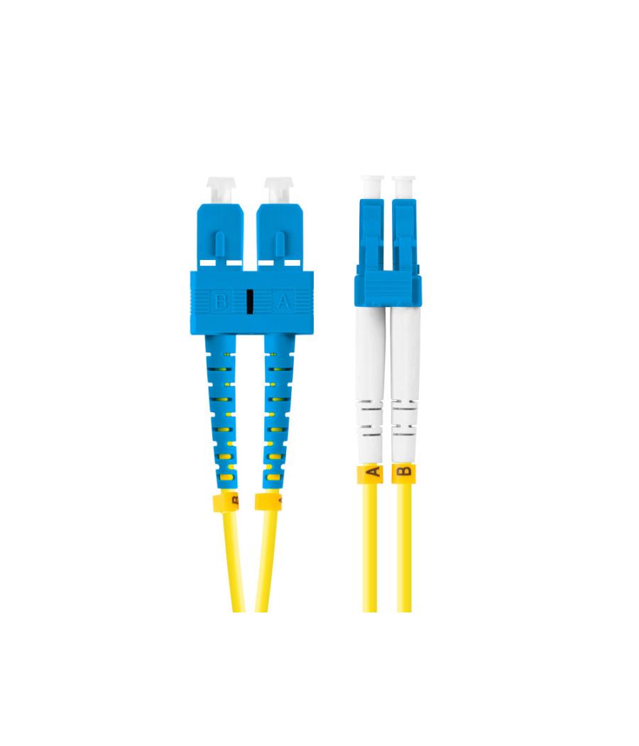 Latiguillo fibra optica sc - upc a lc - upc lanberg 2m mono duplex g657a1 lszh amarillo