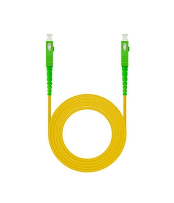 Latiguillo cable fibra optica mono nanocable sc - apc lszh amarillo 10m