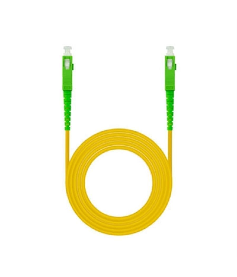Latiguillo cable fibra optica mono nanocable sc - apc lszh amarillo 10m